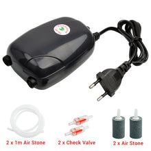 Load image into Gallery viewer, NICREW Aquarium Air Pump Fish Tank Mini Compressor Single Double Outlet with Check Valve Tube Aquatic Accessories 220V 3W 5W

