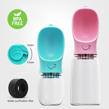 Load image into Gallery viewer, Portable Pet Dog Water Bottle For Small Large Dogs Travel Puppy Cat Drinking Bowl Outdoor Water Dispenser Feeder Pet Product #T

